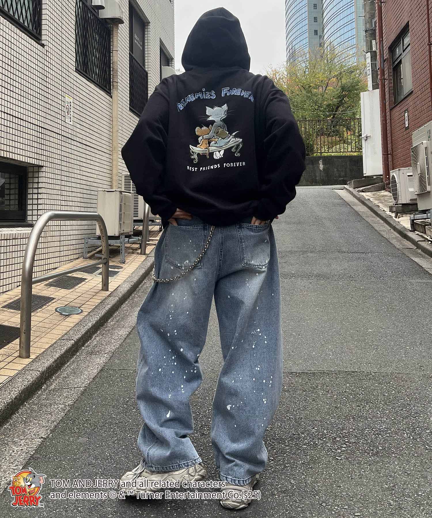 【TOM&JERRY / トムとジェリー】バックスタイル プリントパーカー