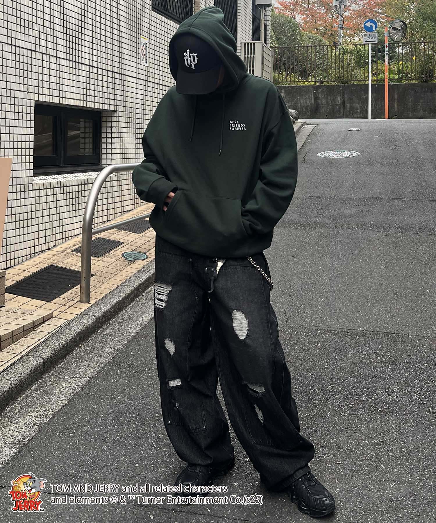 【TOM&JERRY / トムとジェリー】バックスタイル プリントパーカー