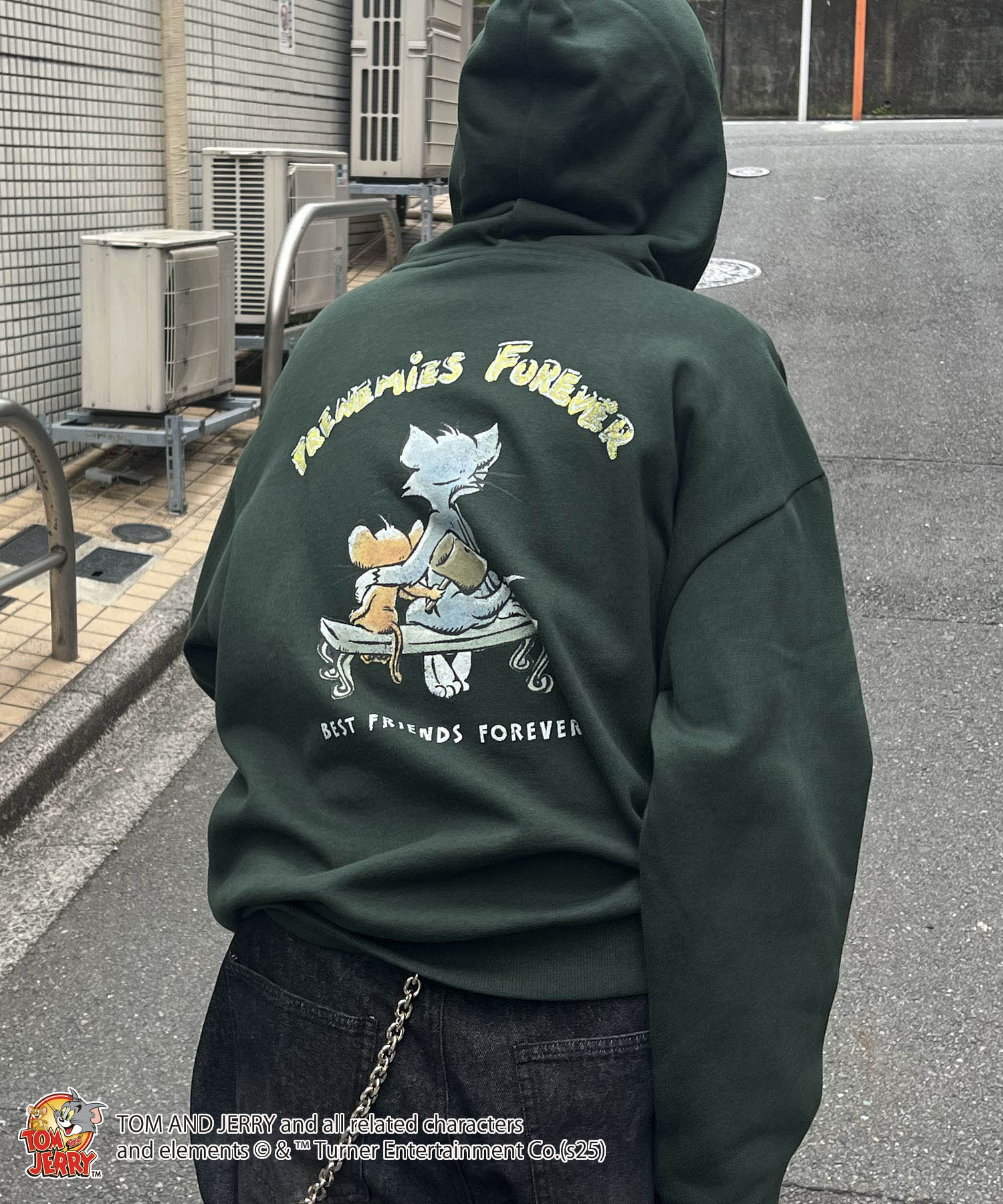 【TOM&JERRY / トムとジェリー】バックスタイル プリントパーカー