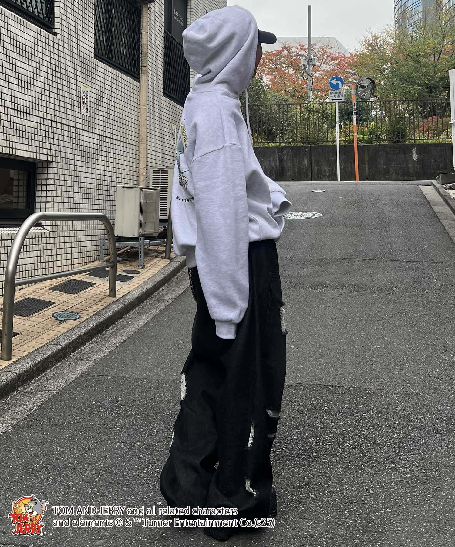 【TOM&JERRY / トムとジェリー】バックスタイル プリントパーカー