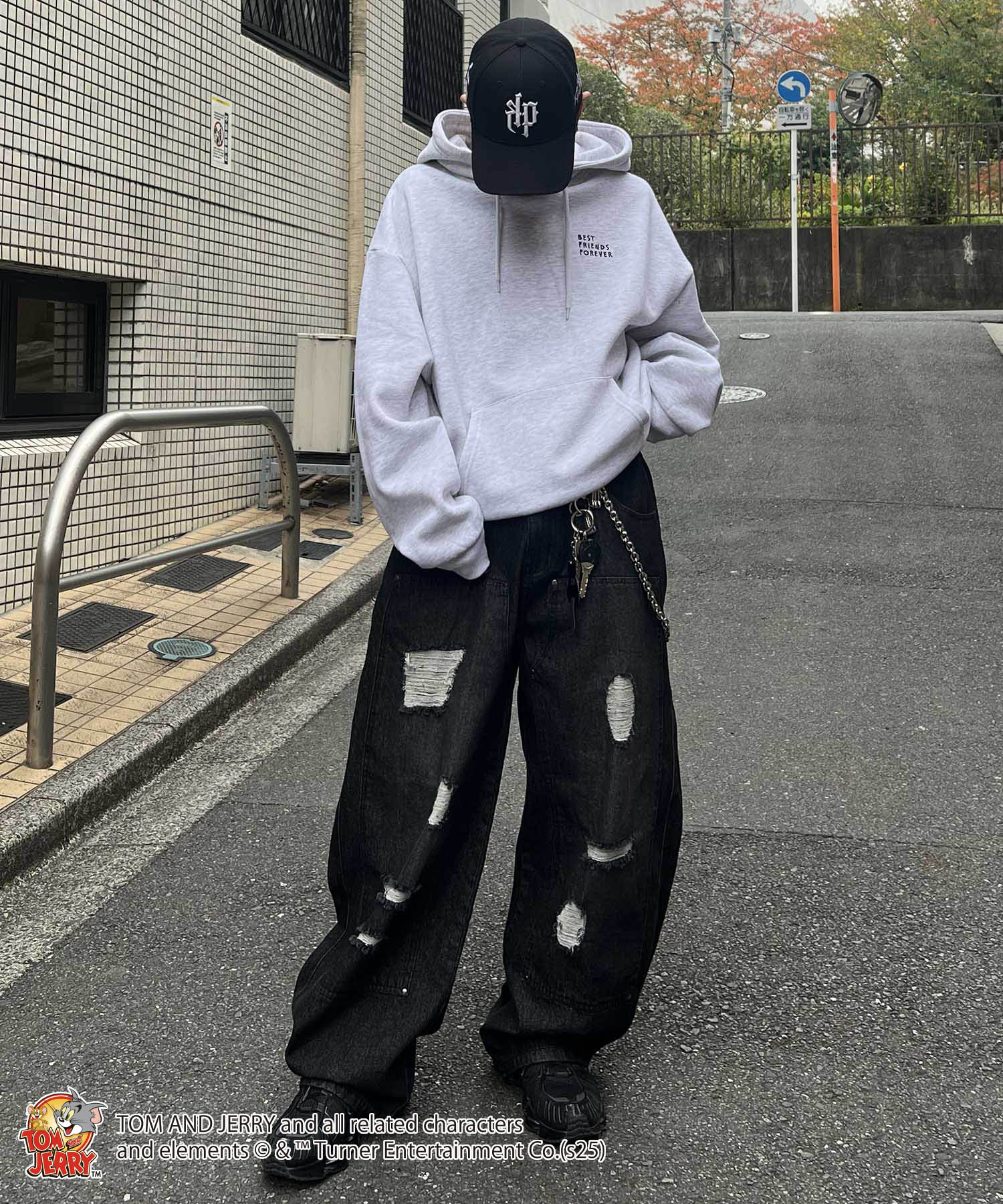 【TOM&JERRY / トムとジェリー】バックスタイル プリントパーカー