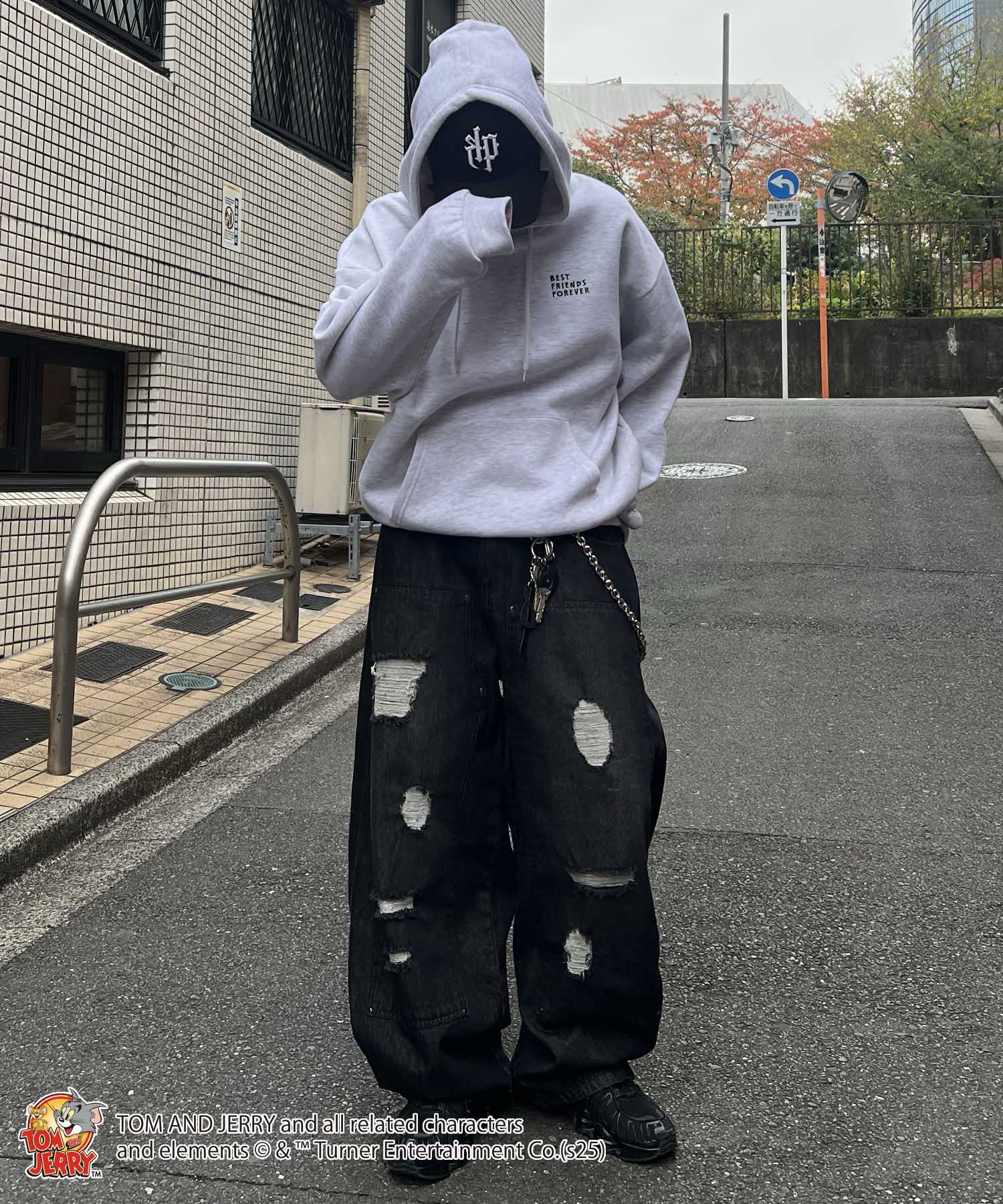 【TOM&JERRY / トムとジェリー】バックスタイル プリントパーカー