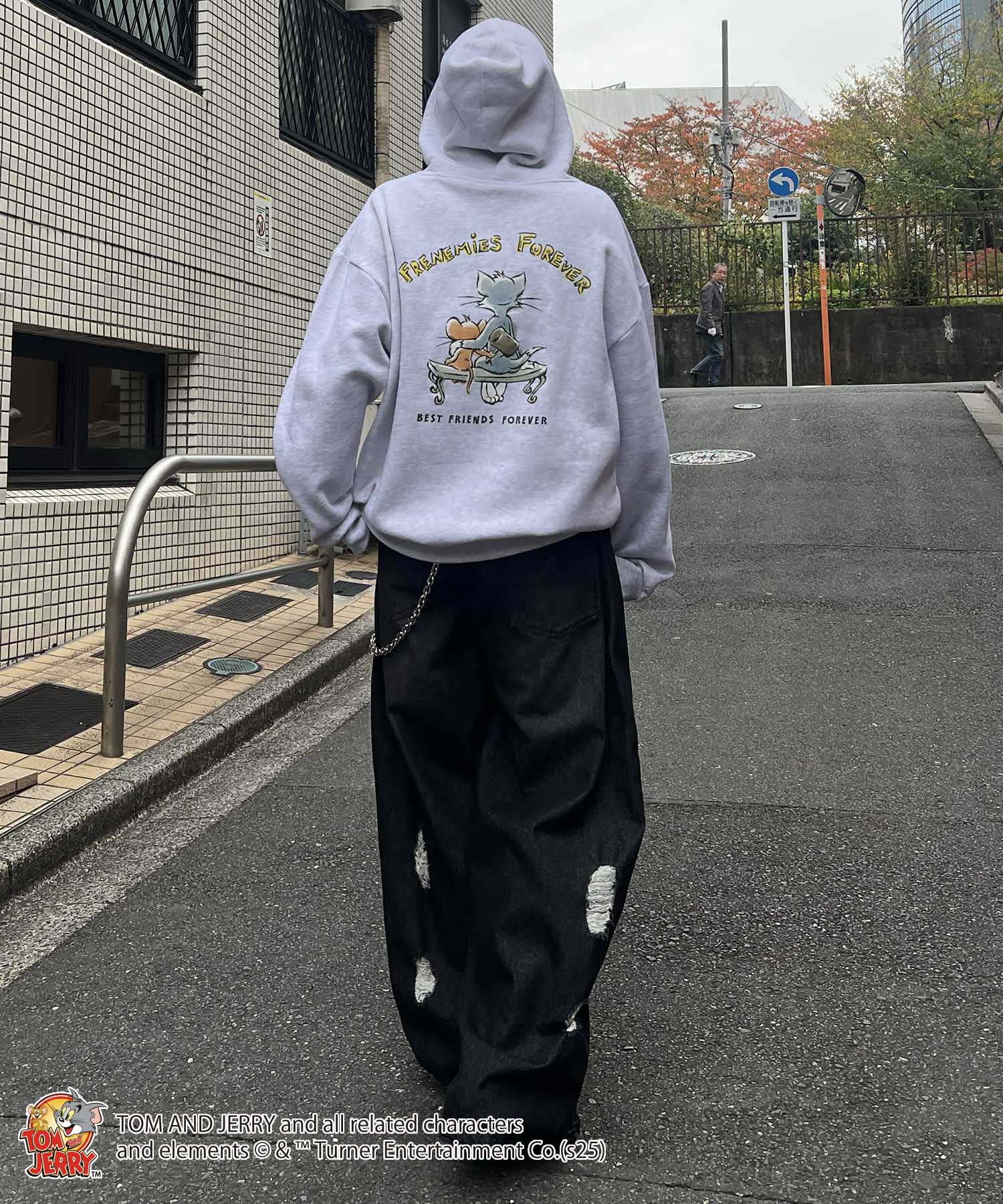 【TOM&JERRY / トムとジェリー】バックスタイル プリントパーカー