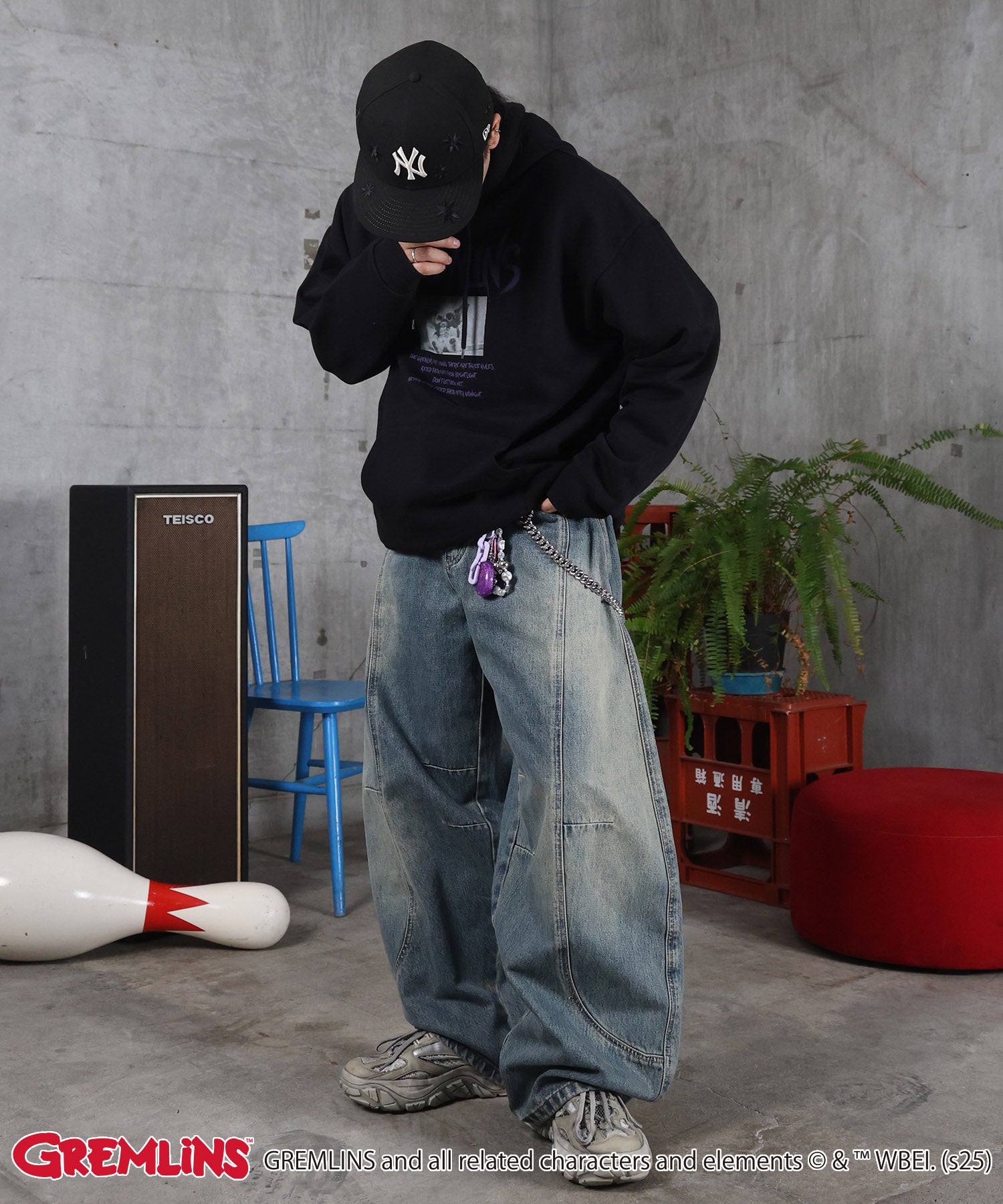 【GREMLINS / グレムリン】ヴィンテージライク レトロ映画 プリントパーカー