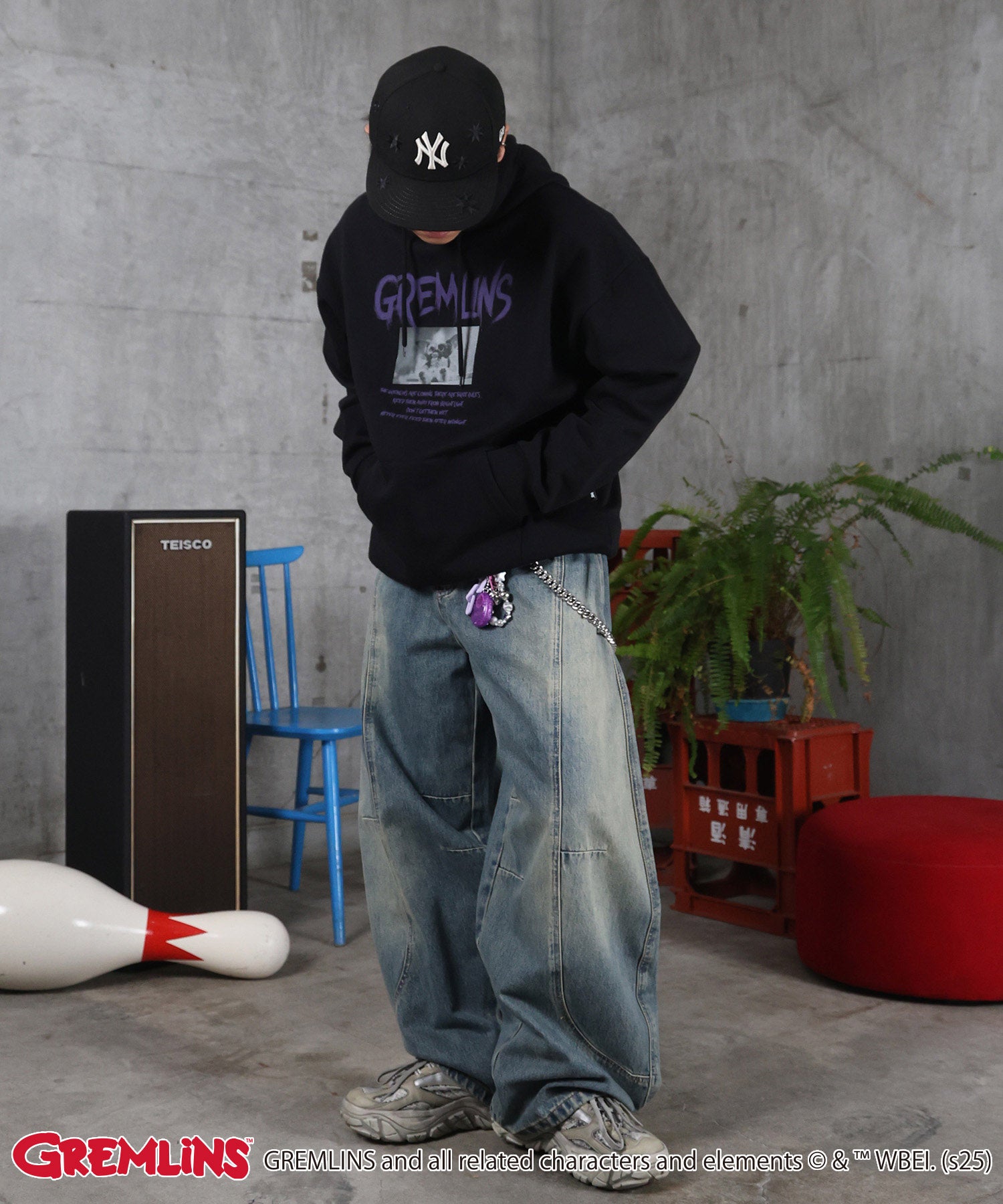 【GREMLINS / グレムリン】ヴィンテージライク レトロ映画 プリントパーカー