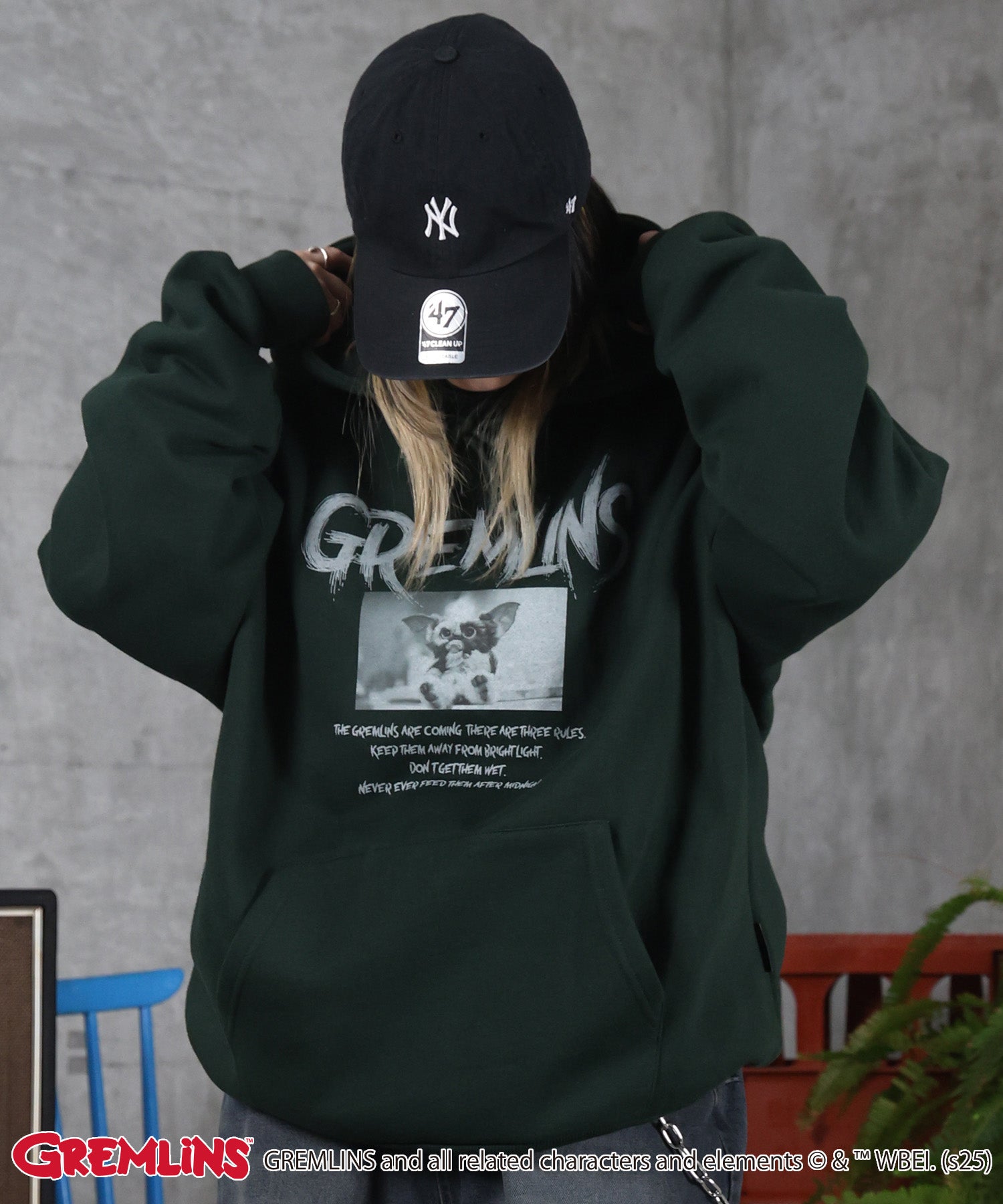 【GREMLINS / グレムリン】ヴィンテージライク レトロ映画 プリントパーカー