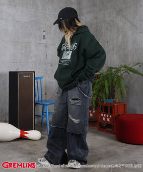 【GREMLINS / グレムリン】ヴィンテージライク レトロ映画 プリントパーカー