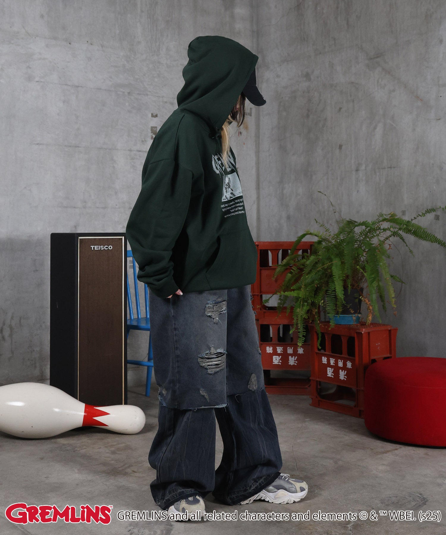 【GREMLINS / グレムリン】ヴィンテージライク レトロ映画 プリントパーカー