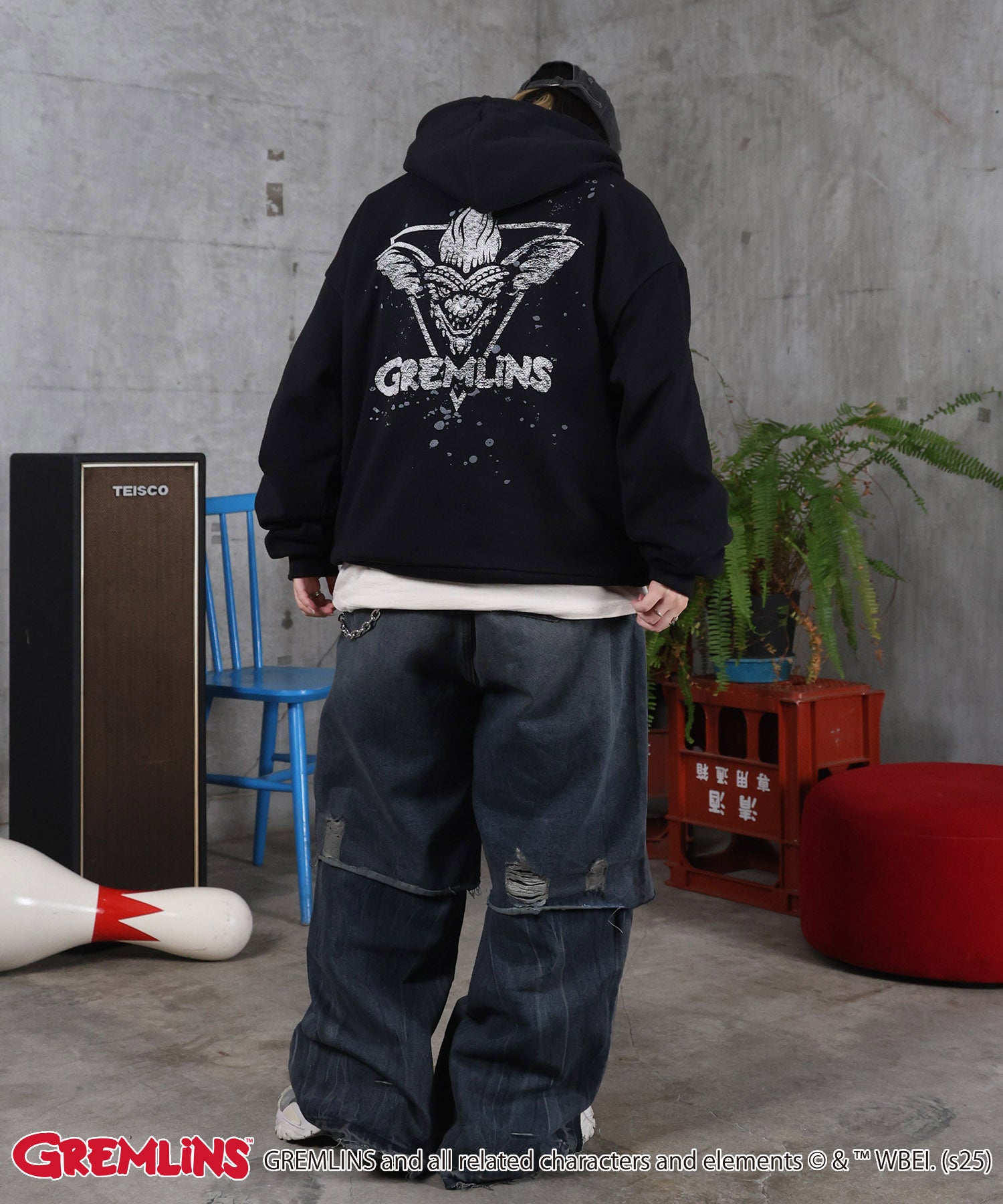 【GREMLINS / グレムリン】ヴィンテージライク レトロ映画 プリントパーカー