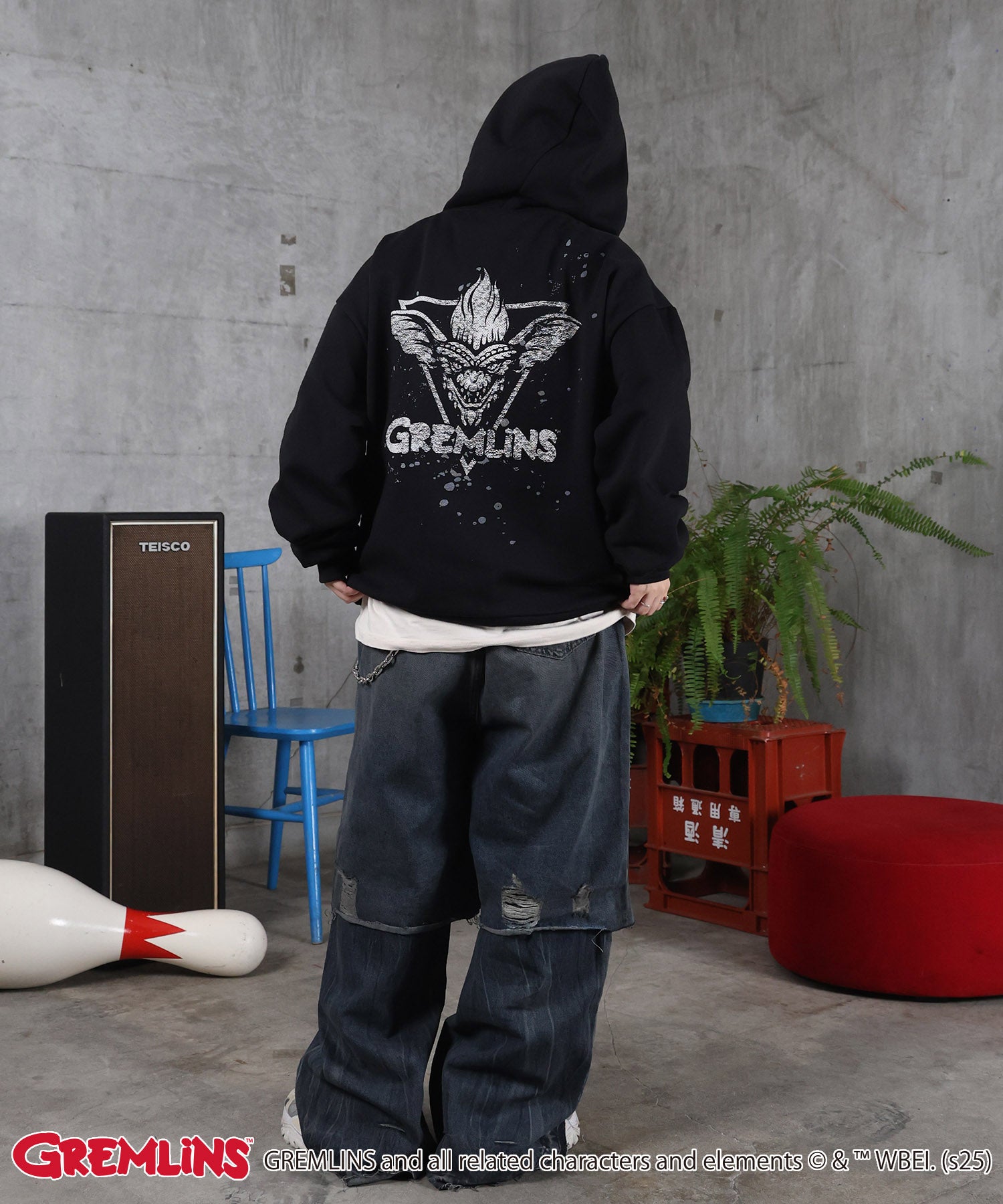 【GREMLINS / グレムリン】ヴィンテージライク レトロ映画 プリントパーカー
