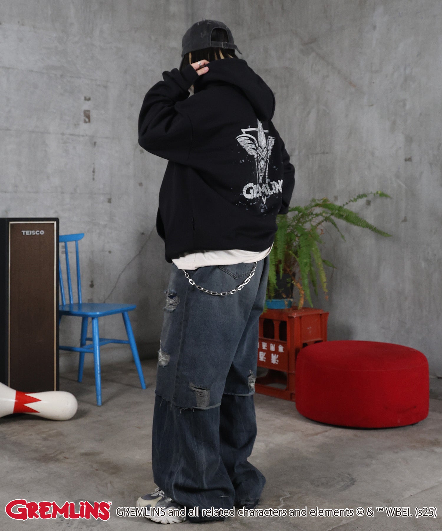 【GREMLINS / グレムリン】ヴィンテージライク レトロ映画 プリントパーカー