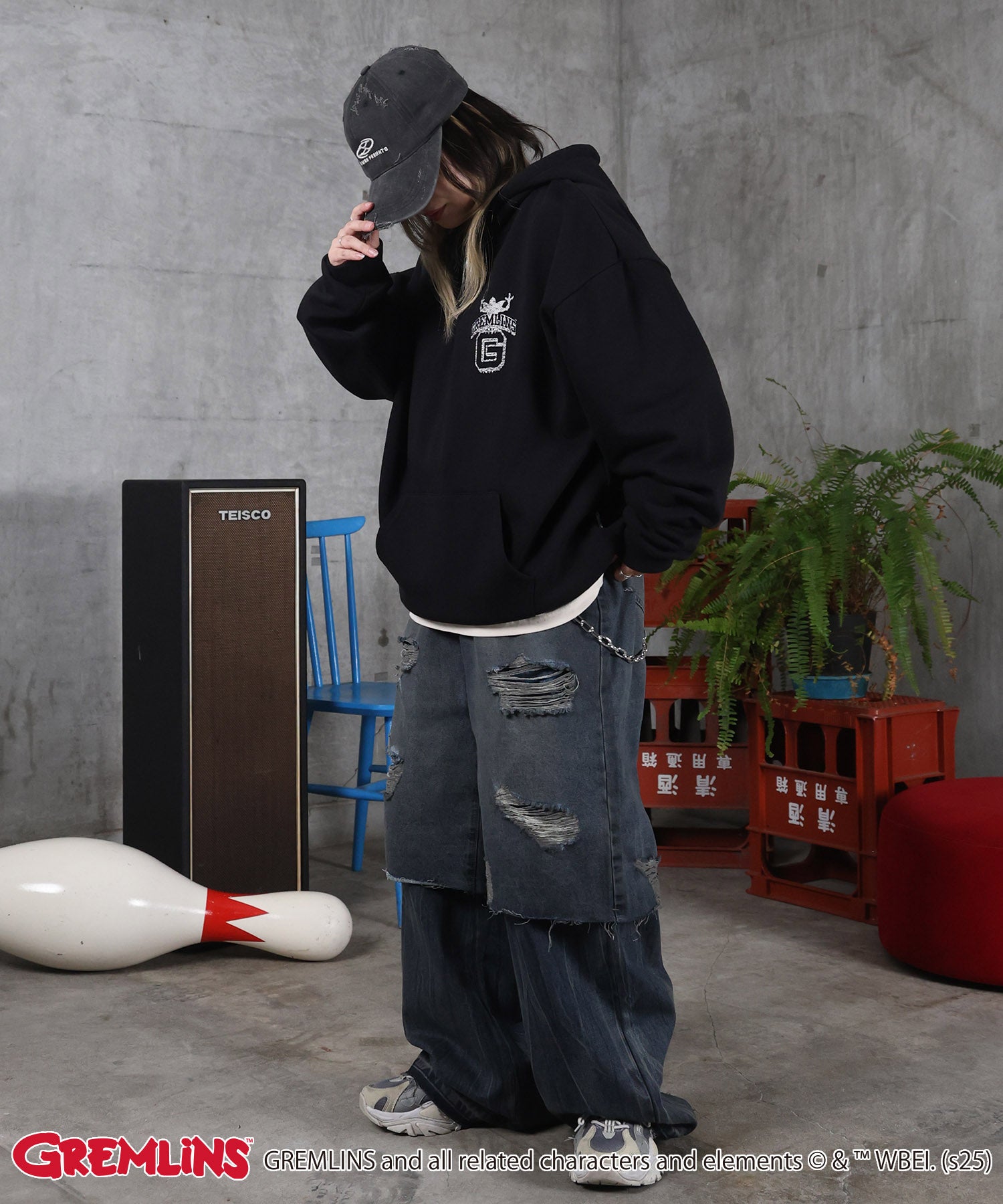 【GREMLINS / グレムリン】ヴィンテージライク レトロ映画 プリントパーカー