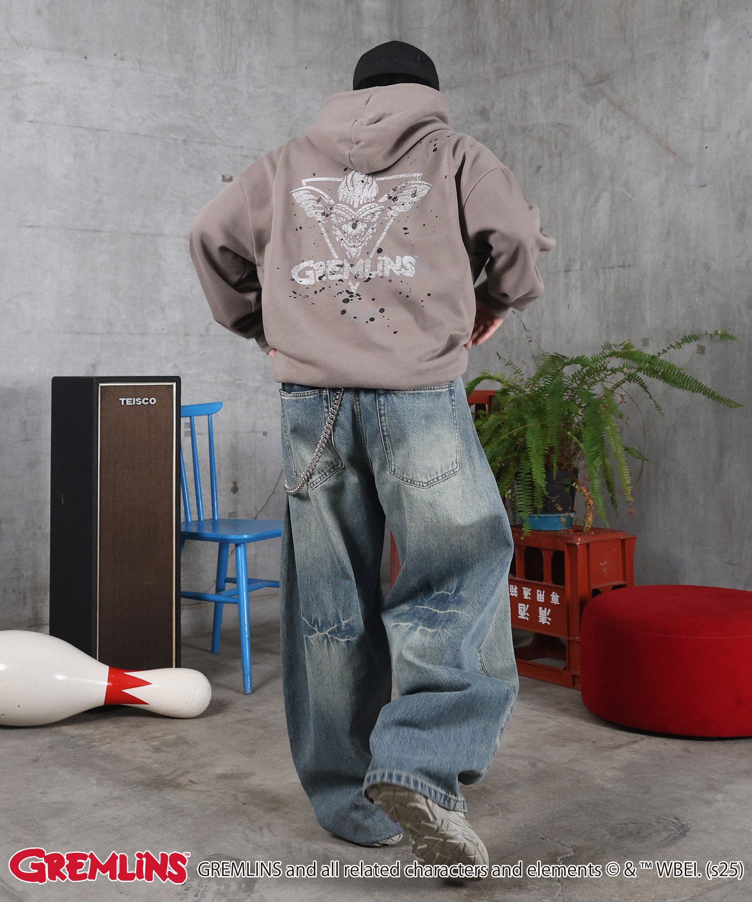 【GREMLINS / グレムリン】ヴィンテージライク レトロ映画 プリントパーカー