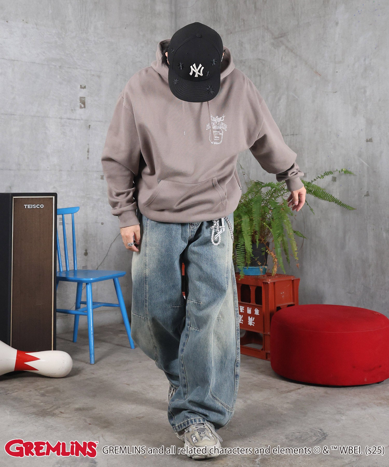 【GREMLINS / グレムリン】ヴィンテージライク レトロ映画 プリントパーカー