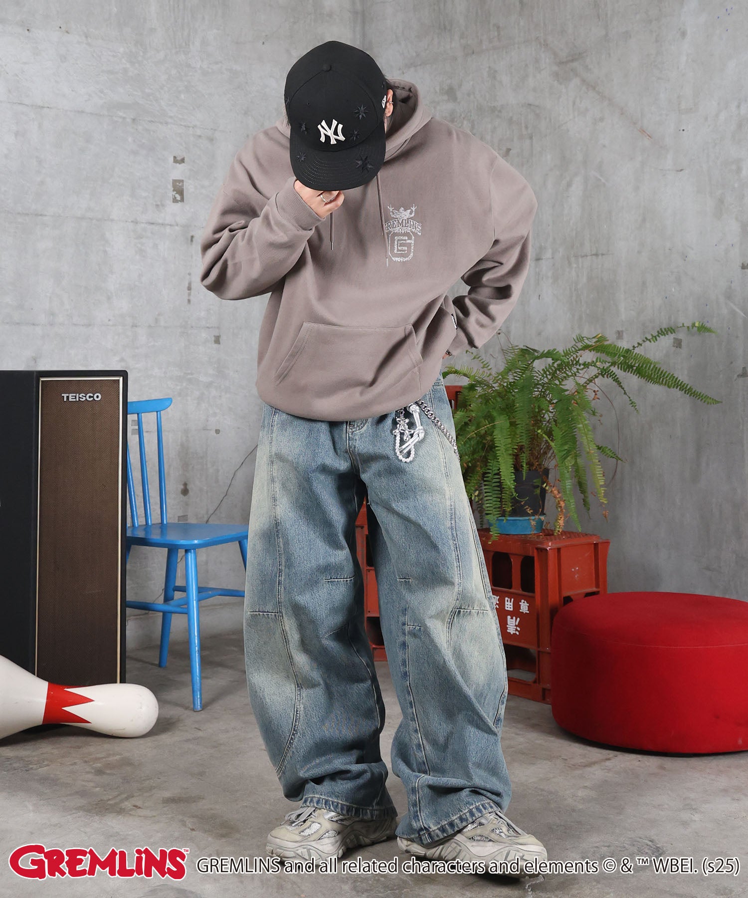 【GREMLINS / グレムリン】ヴィンテージライク レトロ映画 プリントパーカー