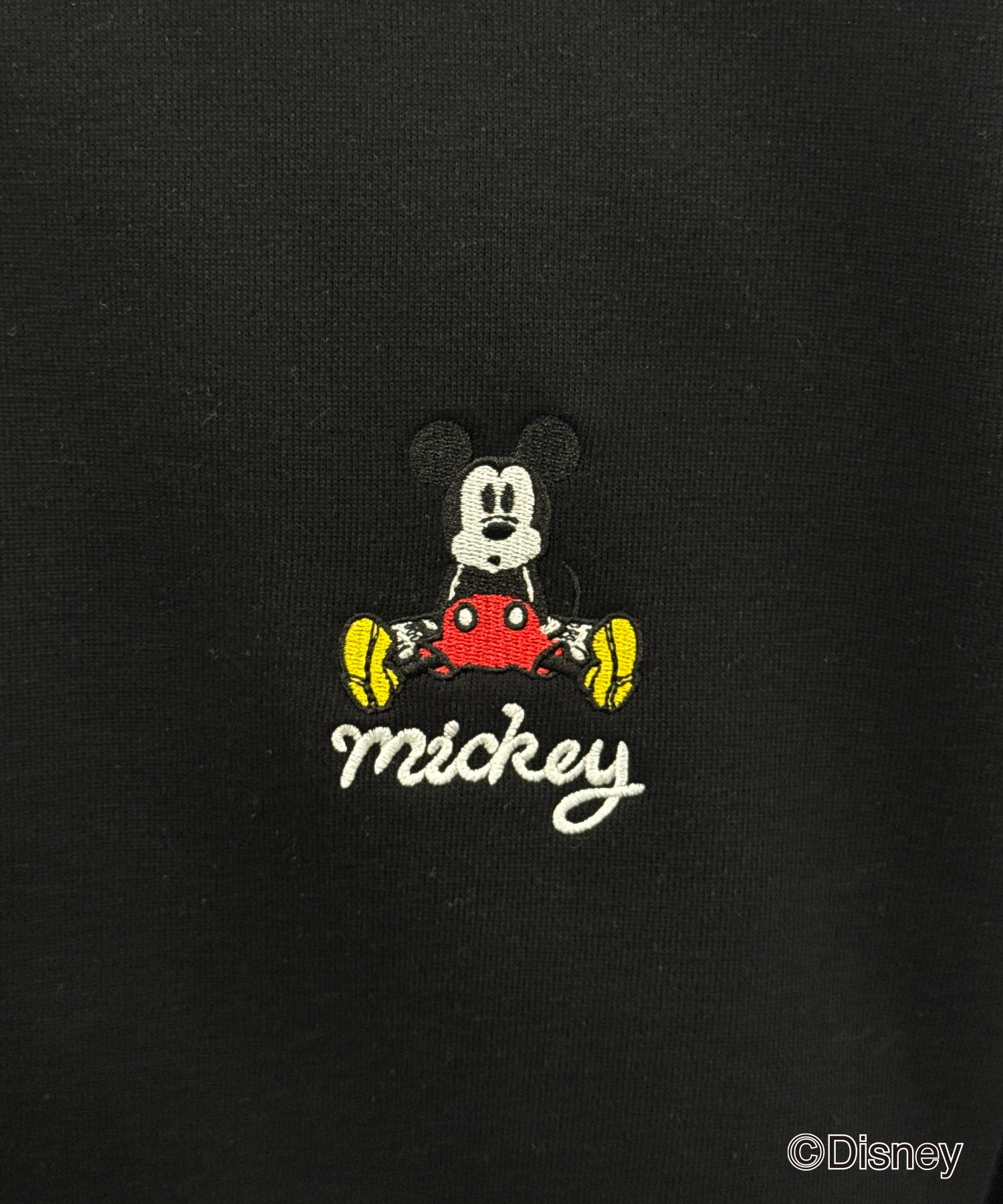 【Disney / ディズニー】ミッキー ワンポイント刺繍 ビッグシルエットプルオーバー クルースウェット
