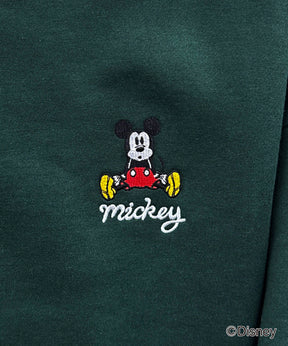 【Disney / ディズニー】ミッキー ワンポイント刺繍 ビッグシルエットプルオーバー クルースウェット