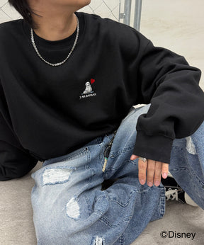 【Disney / ディズニー】ベイマックス ワンポイント刺繍 ビッグシルエットプルオーバー クルースウェット