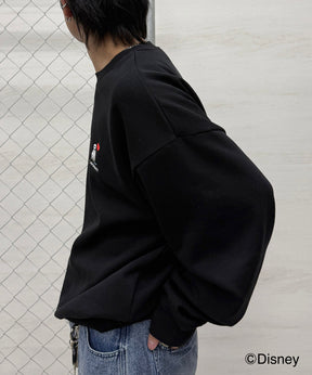 【Disney / ディズニー】ベイマックス ワンポイント刺繍 ビッグシルエットプルオーバー クルースウェット