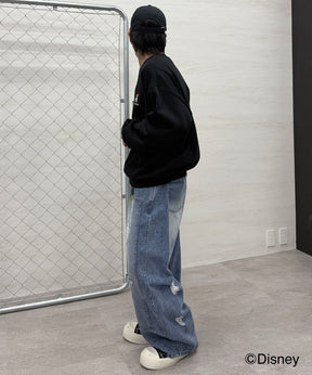 【Disney / ディズニー】ベイマックス ワンポイント刺繍 ビッグシルエットプルオーバー クルースウェット