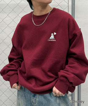 【Disney / ディズニー】ベイマックス ワンポイント刺繍 ビッグシルエットプルオーバー クルースウェット