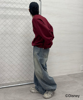 【Disney / ディズニー】ベイマックス ワンポイント刺繍 ビッグシルエットプルオーバー クルースウェット