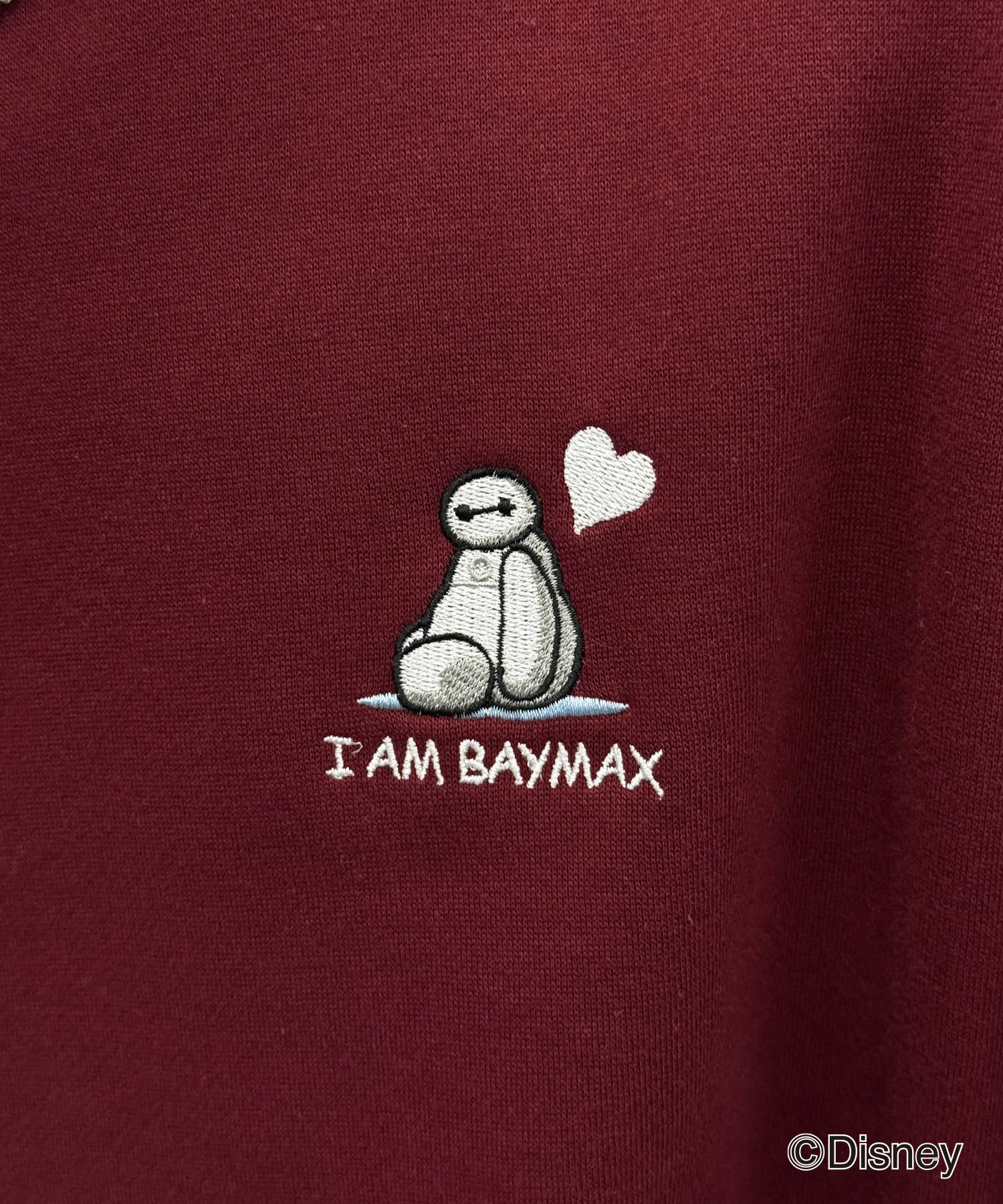 【Disney / ディズニー】ベイマックス ワンポイント刺繍 ビッグシルエットプルオーバー クルースウェット