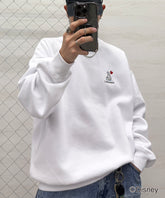 【Disney / ディズニー】ベイマックス ワンポイント刺繍 ビッグシルエットプルオーバー クルースウェット