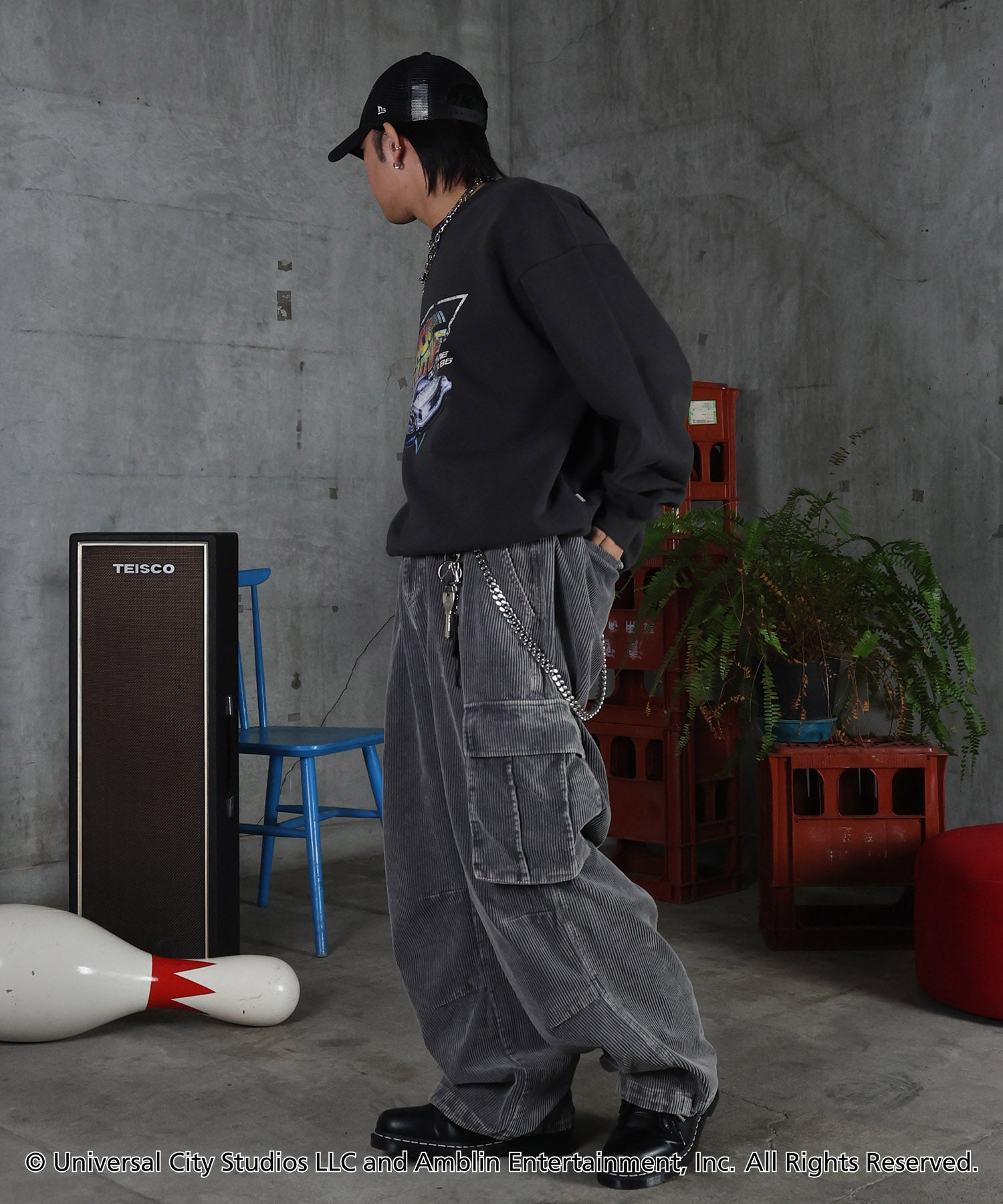 【Back to the future / バックトゥザフューチャー】ヴィンテージライク レトロ映画 プリントスウェット