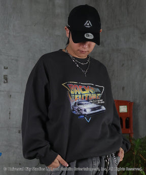 【Back to the future / バックトゥザフューチャー】ヴィンテージライク レトロ映画 プリントスウェット