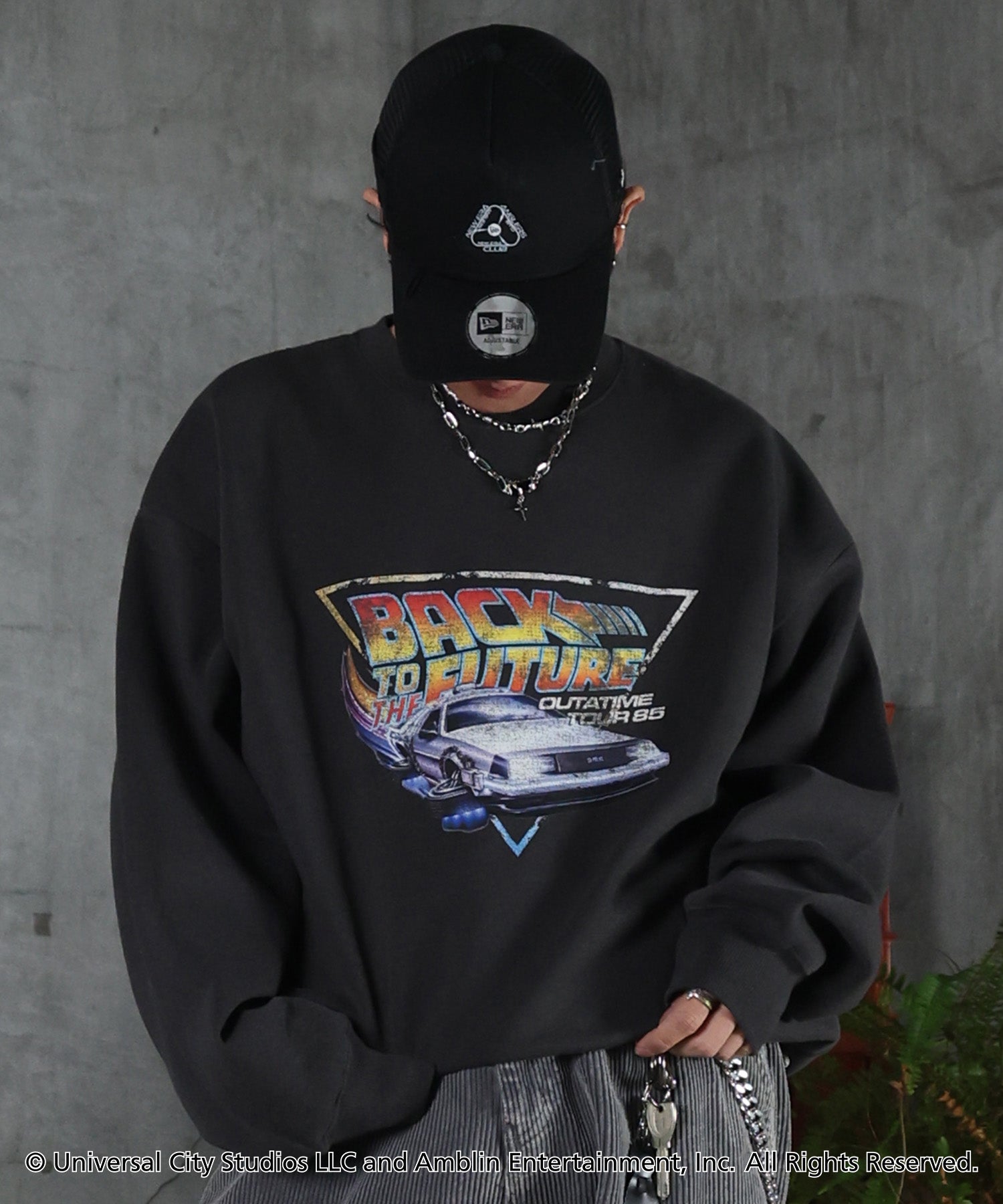 【Back to the future / バックトゥザフューチャー】ヴィンテージライク レトロ映画 プリントスウェット