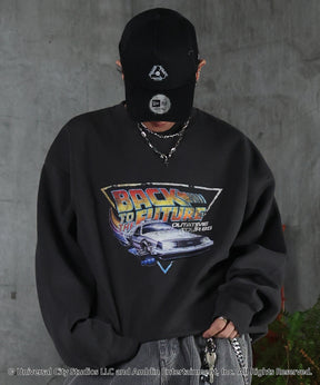 【Back to the future / バックトゥザフューチャー】ヴィンテージライク レトロ映画 プリントスウェット