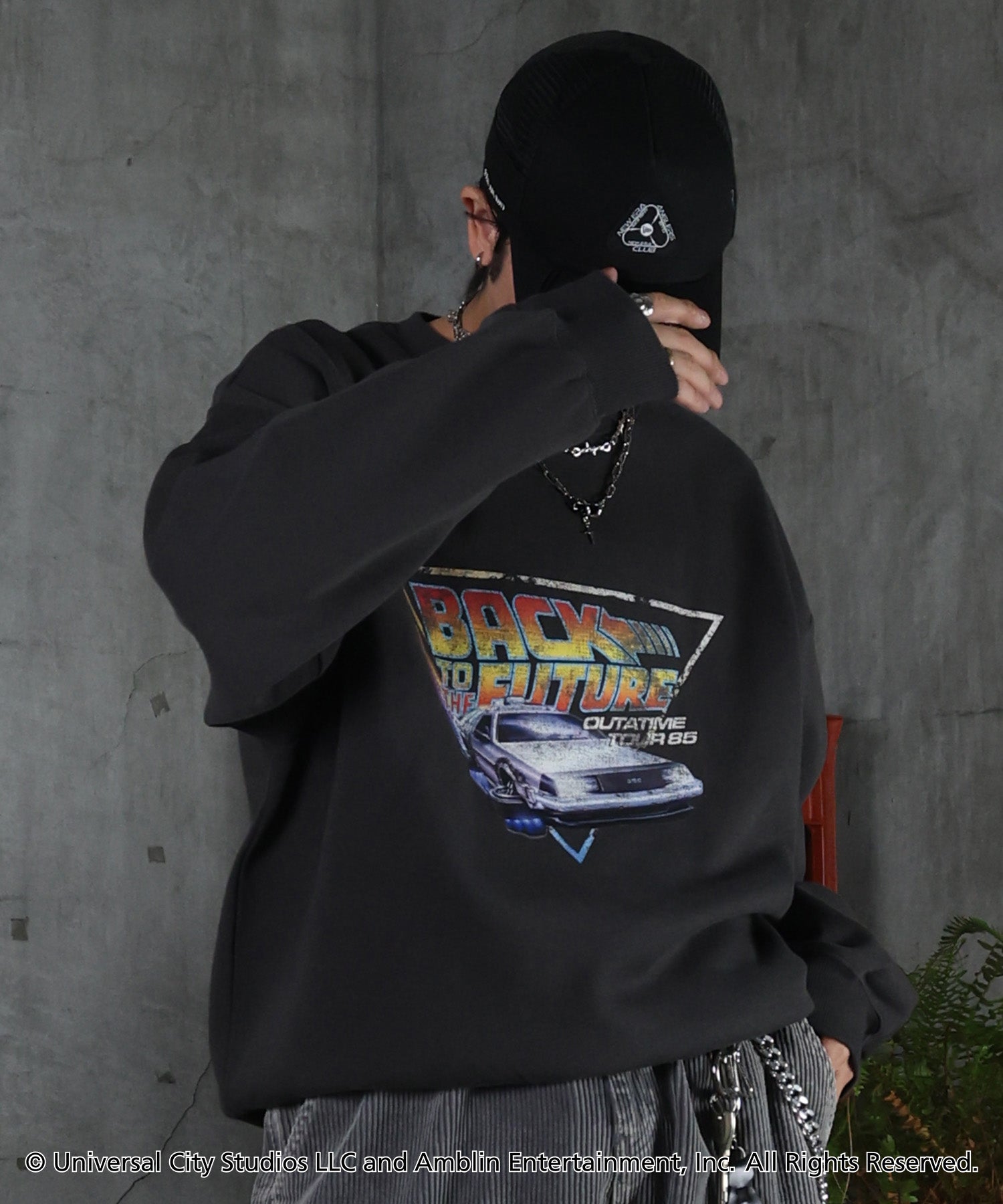 【Back to the future / バックトゥザフューチャー】ヴィンテージライク レトロ映画 プリントスウェット