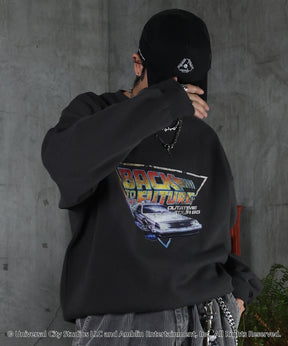 【Back to the future / バックトゥザフューチャー】ヴィンテージライク レトロ映画 プリントスウェット