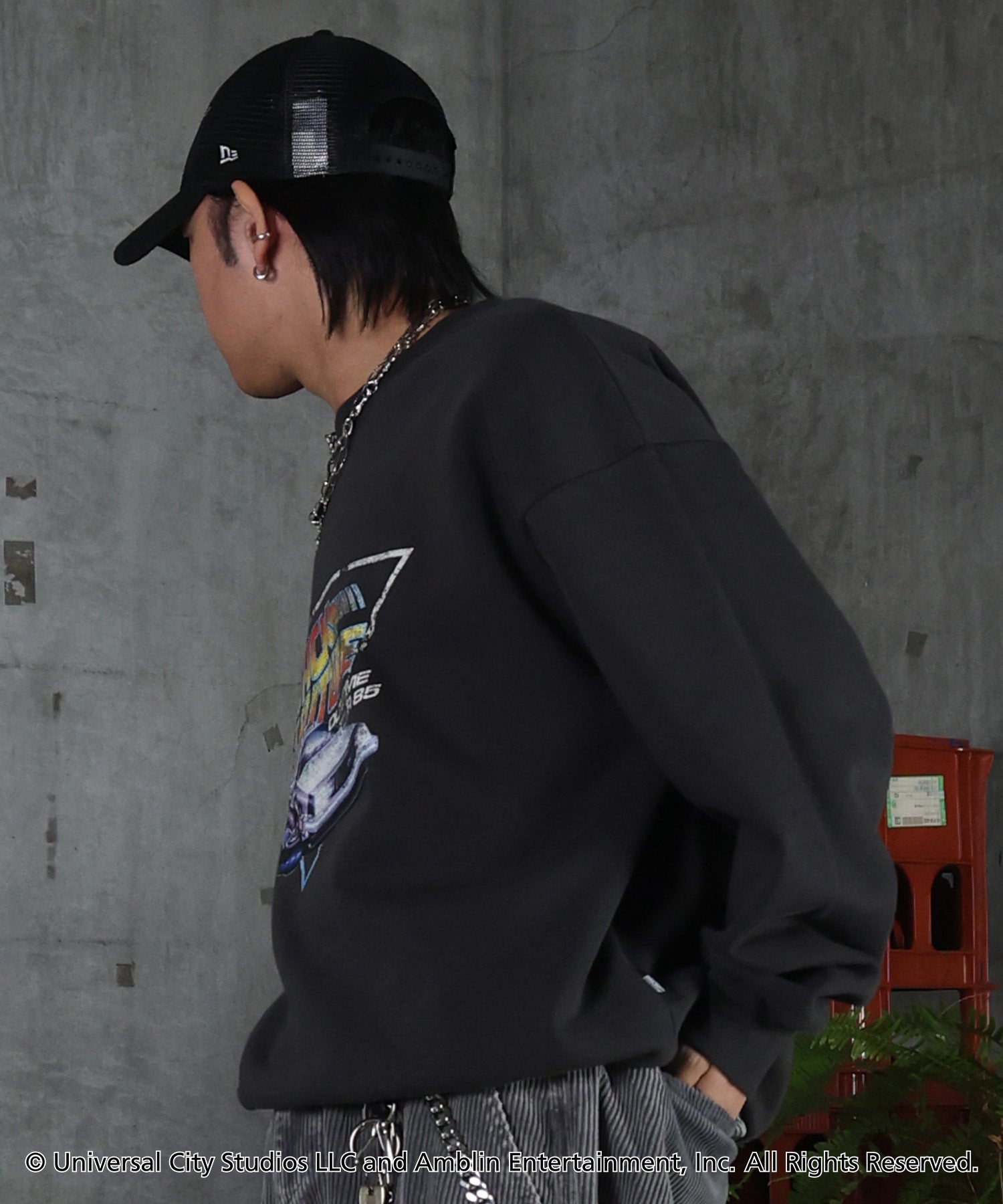 【Back to the future / バックトゥザフューチャー】ヴィンテージライク レトロ映画 プリントスウェット