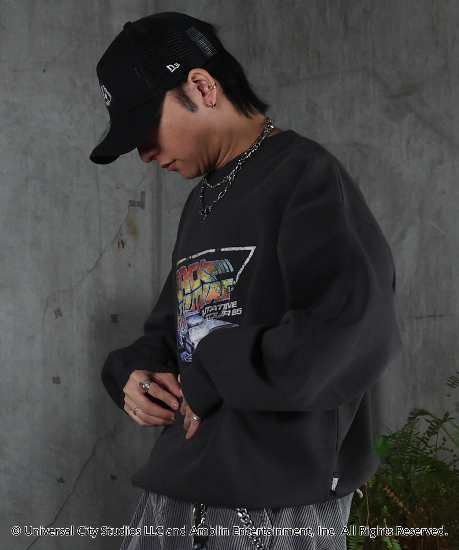 【Back to the future / バックトゥザフューチャー】ヴィンテージライク レトロ映画 プリントスウェット