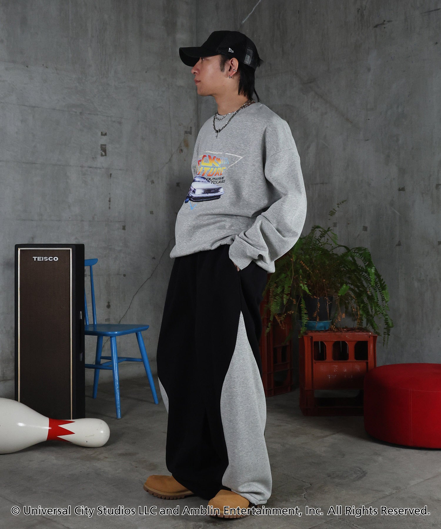 【Back to the future / バックトゥザフューチャー】ヴィンテージライク レトロ映画 プリントスウェット