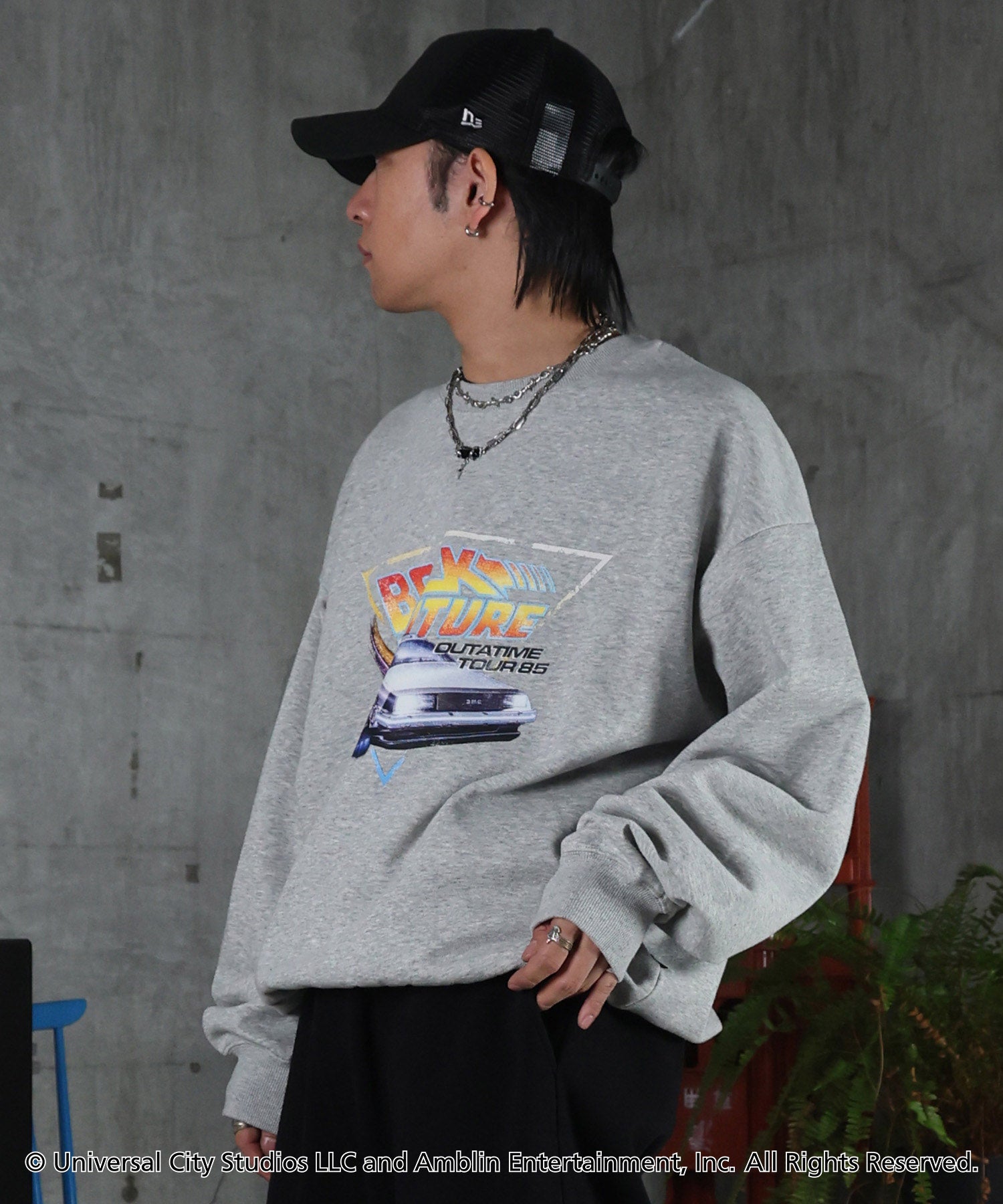 【Back to the future / バックトゥザフューチャー】ヴィンテージライク レトロ映画 プリントスウェット