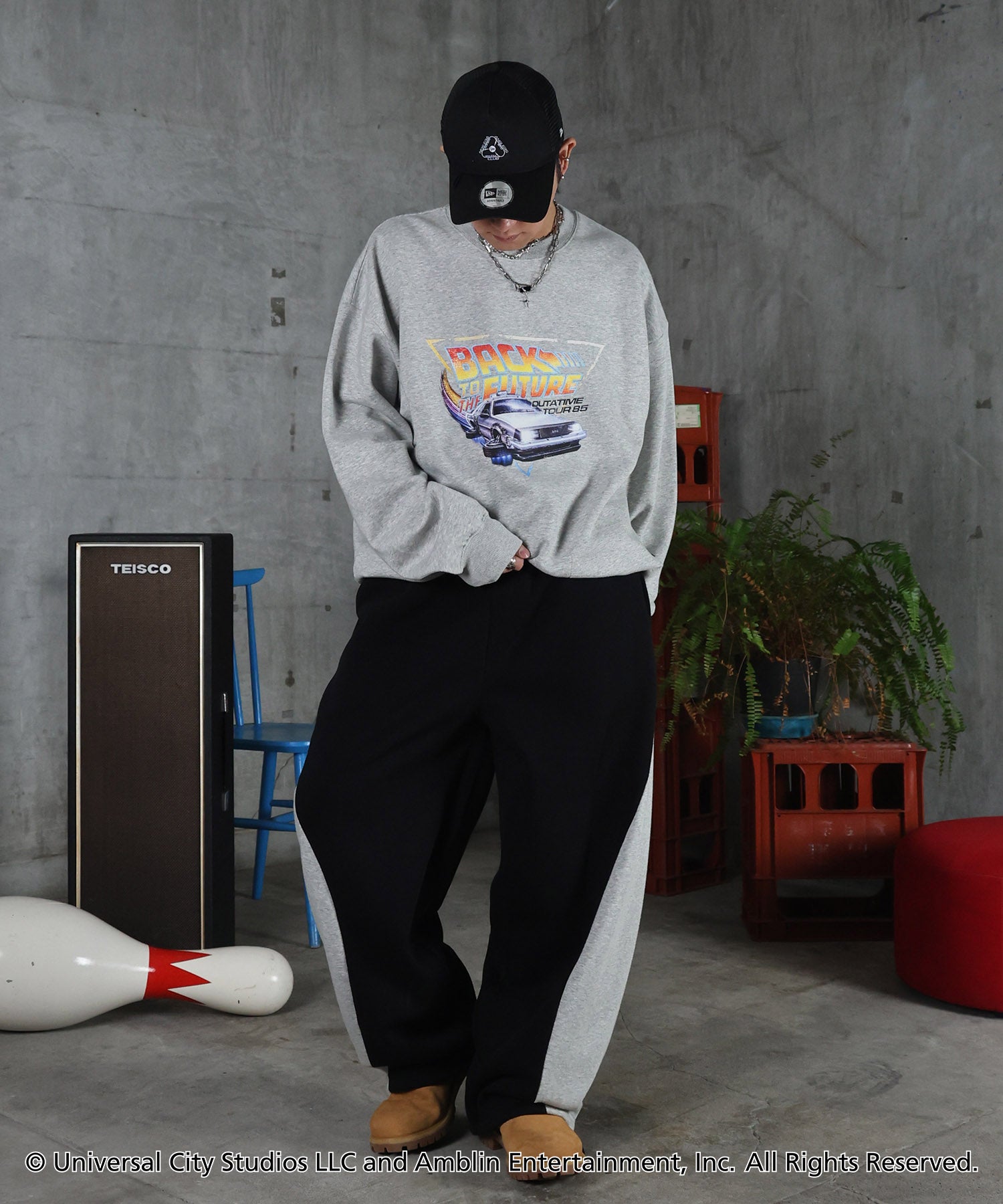 【Back to the future / バックトゥザフューチャー】ヴィンテージライク レトロ映画 プリントスウェット