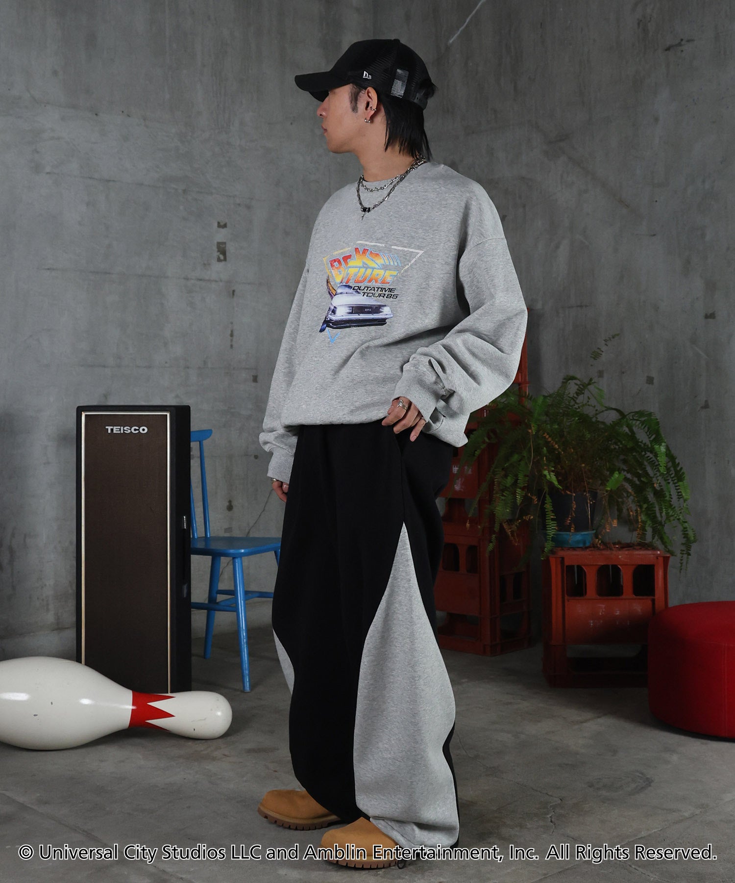 【Back to the future / バックトゥザフューチャー】ヴィンテージライク レトロ映画 プリントスウェット