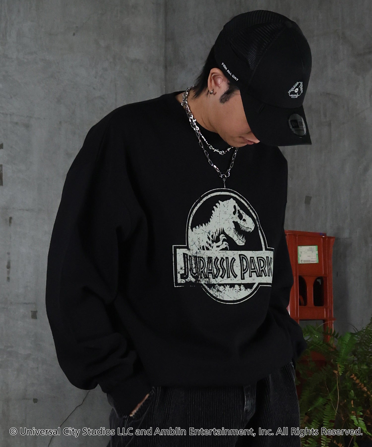 【Jurassic Park / ジュラシックパーク】ヴィンテージライク レトロ映画 プリントスウェット