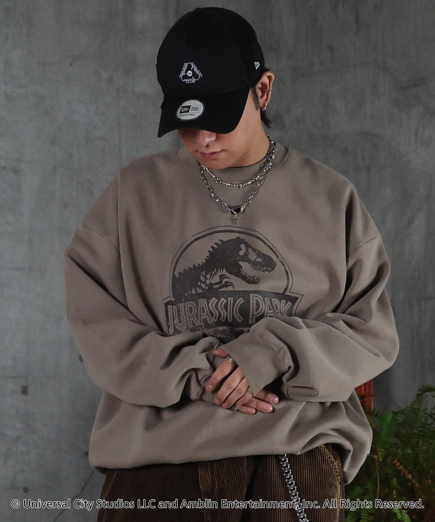 【Jurassic Park / ジュラシックパーク】ヴィンテージライク レトロ映画 プリントスウェット
