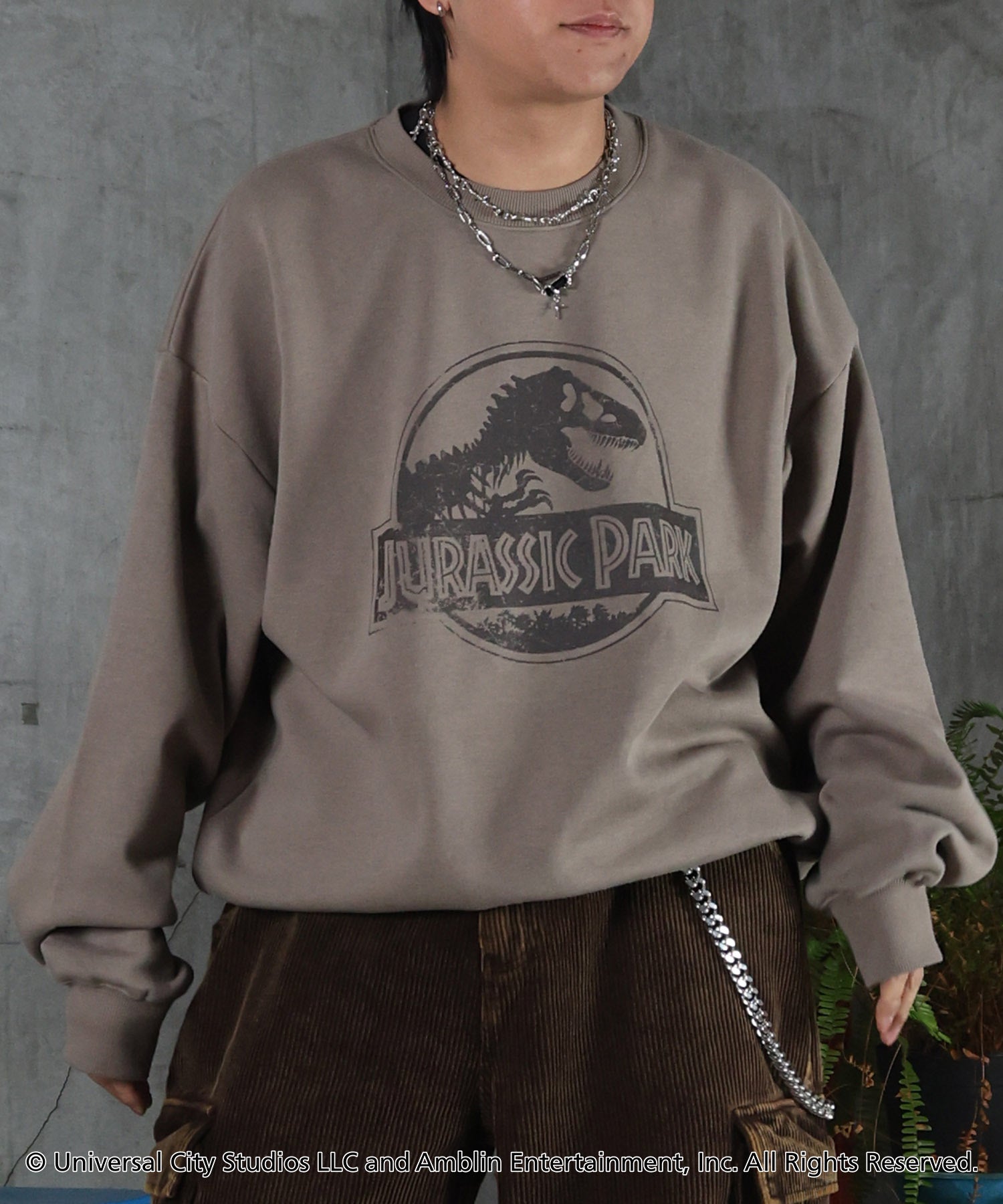 【Jurassic Park / ジュラシックパーク】ヴィンテージライク レトロ映画 プリントスウェット