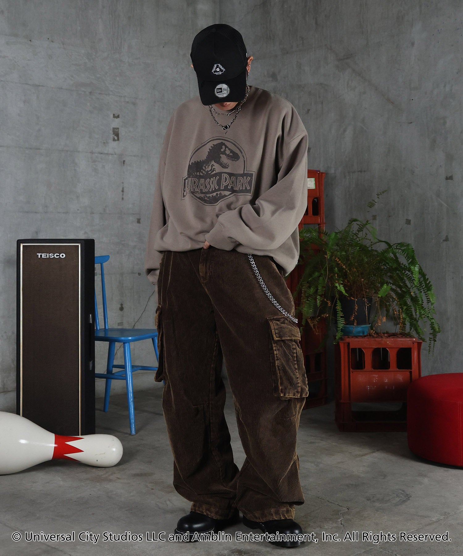 【Jurassic Park / ジュラシックパーク】ヴィンテージライク レトロ映画 プリントスウェット