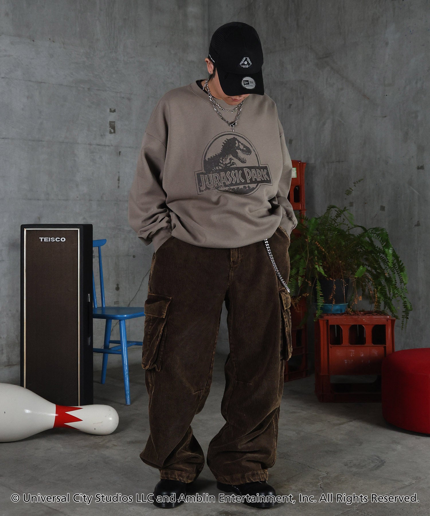 【Jurassic Park / ジュラシックパーク】ヴィンテージライク レトロ映画 プリントスウェット