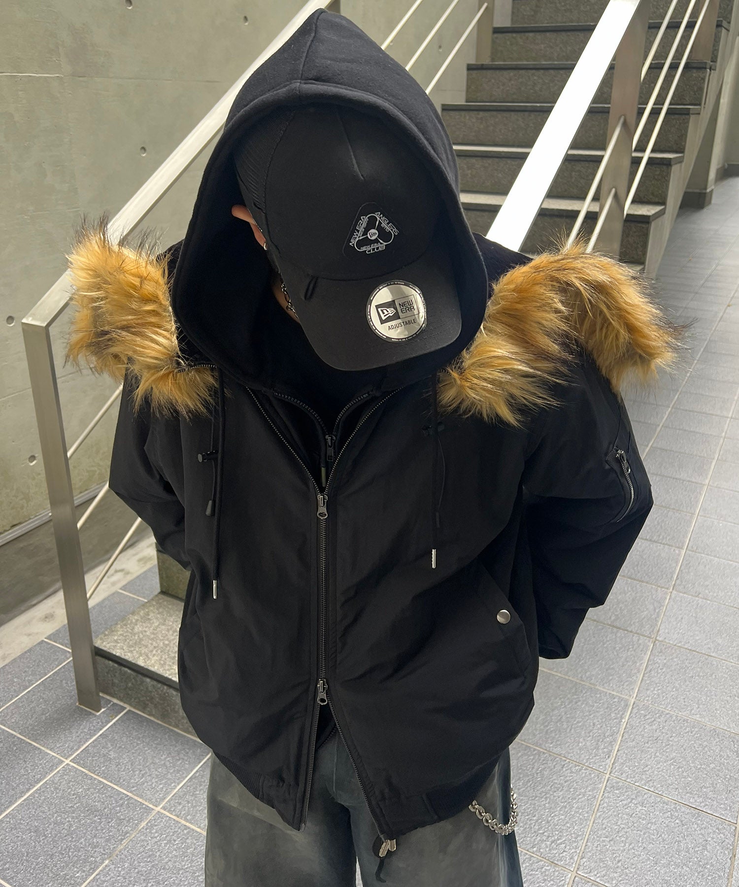 N2-B フード ジップ ブルゾン ファー ミリタリー