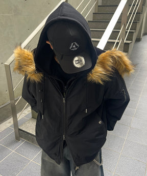 N2-B フード ジップ ブルゾン ファー ミリタリー