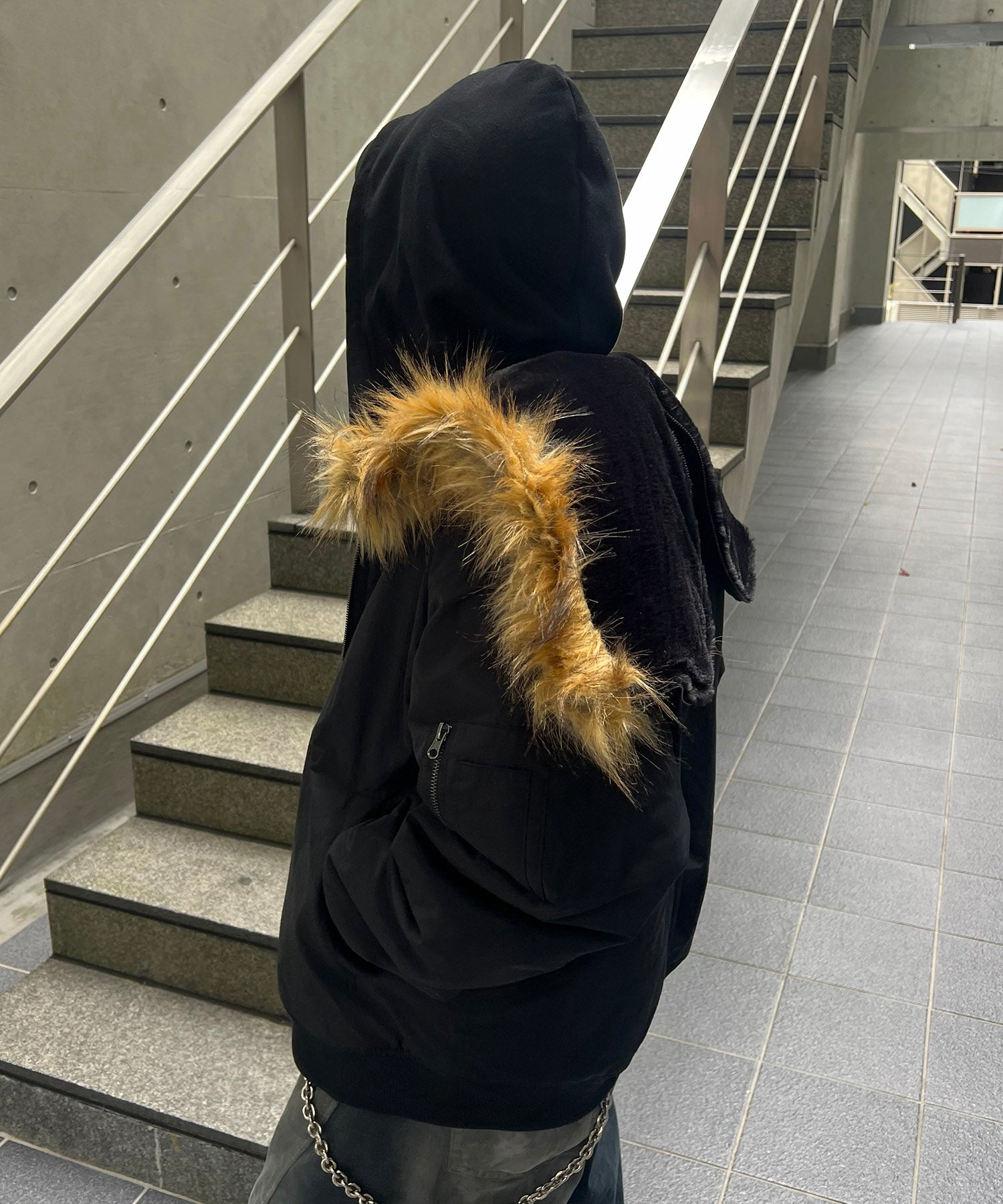 N2-B フード ジップ ブルゾン ファー ミリタリー