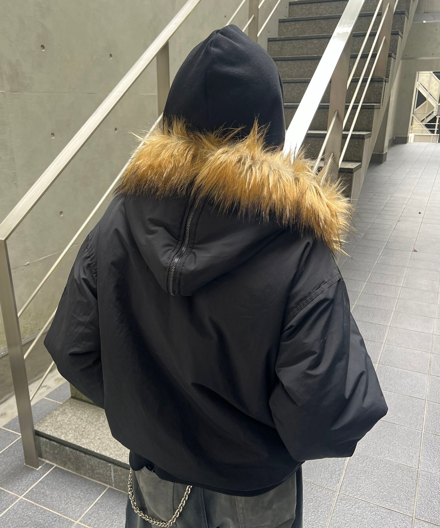 N2-B フード ジップ ブルゾン ファー ミリタリー