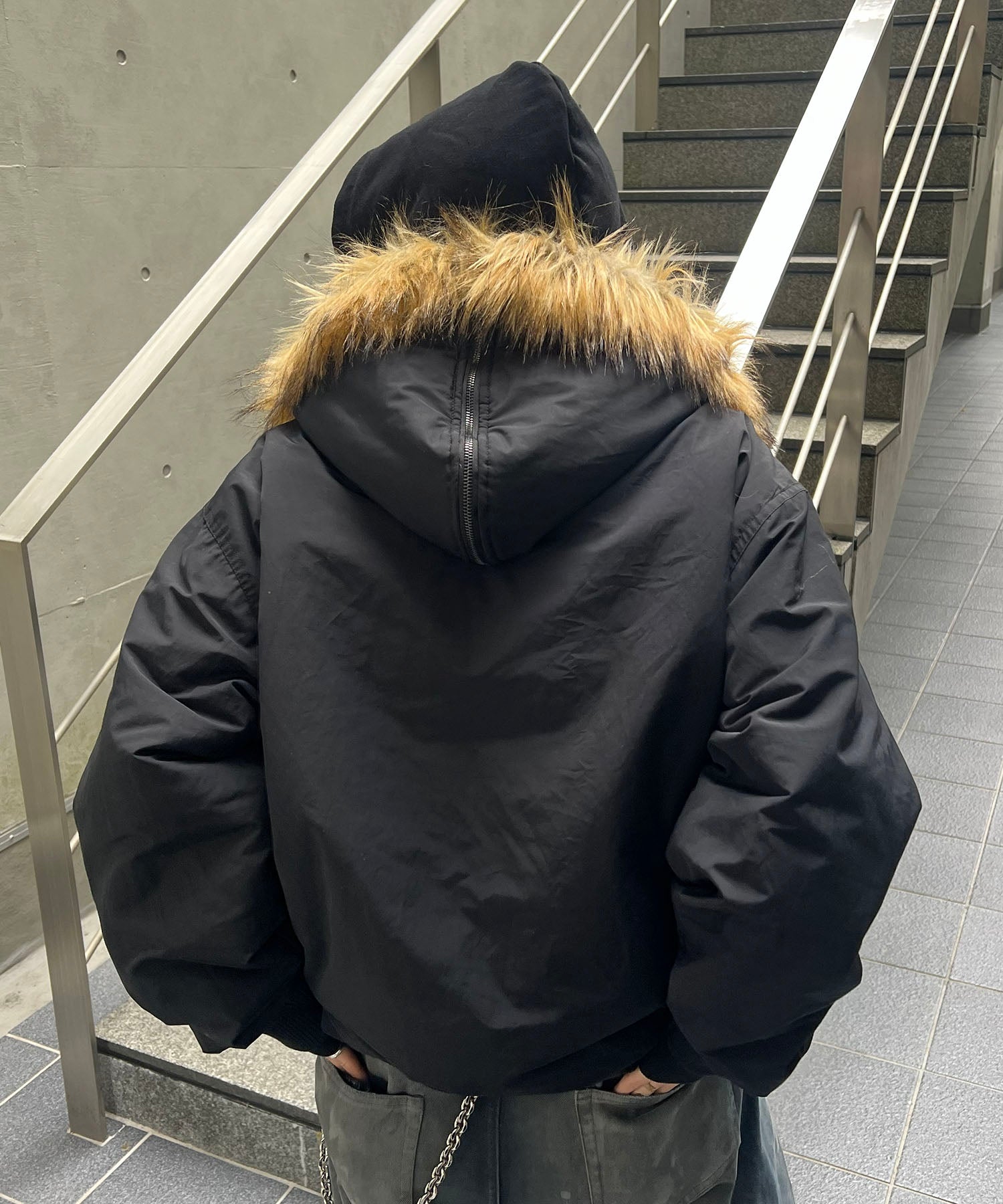 N2-B フード ジップ ブルゾン ファー ミリタリー